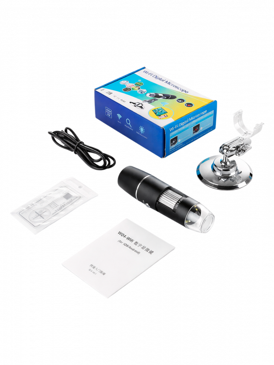 Микроскоп беспроводной цифровой карманный 1000X Wi-Fi Орбита OT-INL92